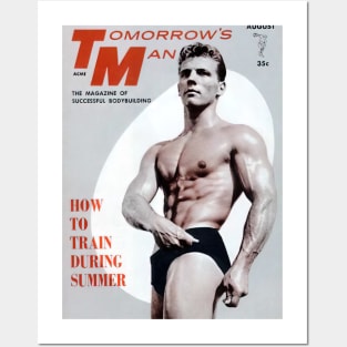 TOMORROW'S MAN Bodybuilding - Vintage Physique Muscle Male Model Magazine Cover Posters and Art